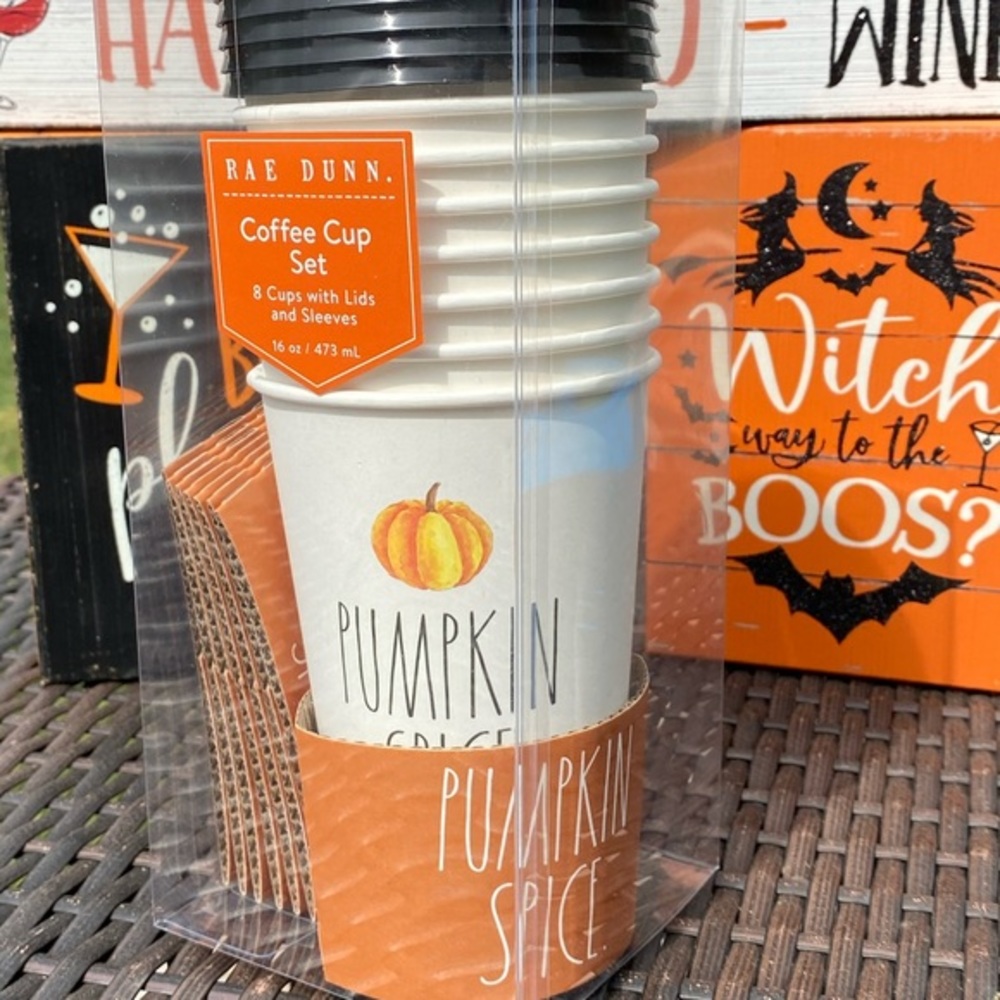Rae Dunn Pumpkin Spice Coffee Cup Set